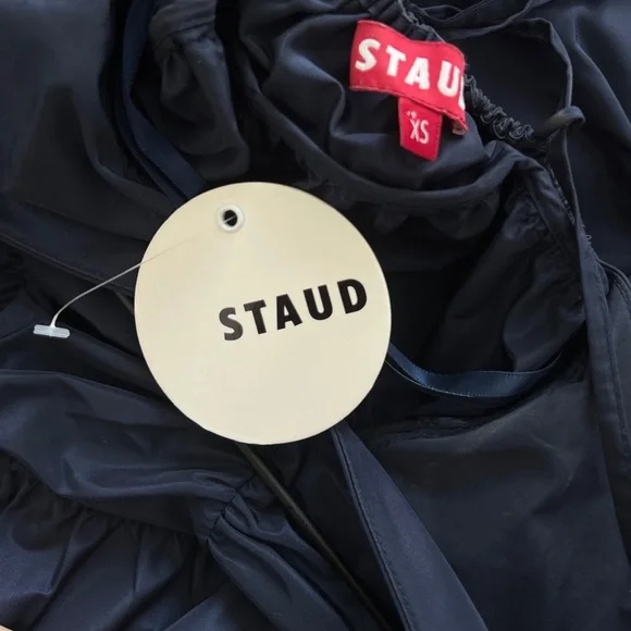 STAUD: Ripley Maxi Dress - Navy Blue XS - Picture 13 of 14